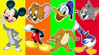 Wrong Heads Tom and jerry Dnald Duck Mickey Mouse Finger Family Nursery Rhymes
