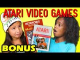 KIDS REACT TO ATARI 2600 VIDEO GAMES (E.T. and Asteroids) (Bonus #157)