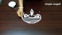 simple friday kolam designs with 3x2 dots, deepam rangoli designs, latest muggulu designs