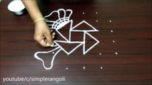 simple rangoli designs for Friday, 6 to 2 dots muggulu designs, simple kolam designs