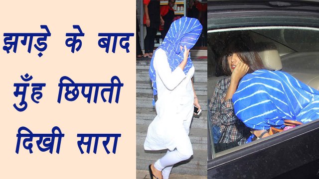 Sara Ali Khan HIDING face after MAJOR FIGHT with Salon Manager