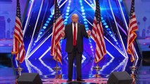 The Singing Trump: Presidential Impersonator Channels Bruno Mars Americas Got Talent 2017