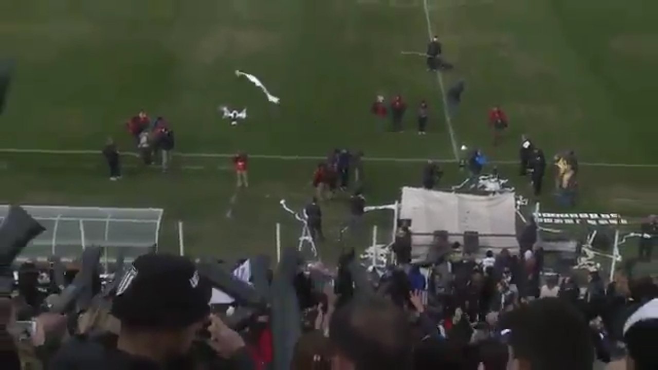 Drone Gets Comically Taken Out By A Toilette Paper During A Football Match In Argentina!