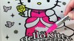 Coloring Princess Hello Kitty Cat - Coloring Book Pink Hello Kitty Funny Video