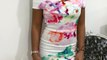 Dollywood Boutique | Natalie White Tropical Multicolour Floral Midi Bodycon Dress
