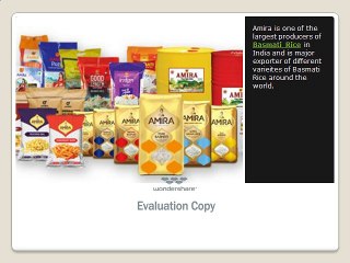 Basmati Rice From Amira Nature Foods Ltd