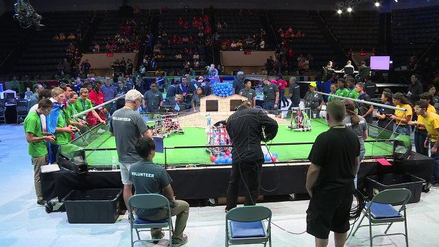 'Happy' Afghan girls compete at robotics meet after US visa woes