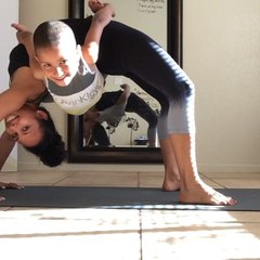 Acro Yoga Mum Crushes It With Son