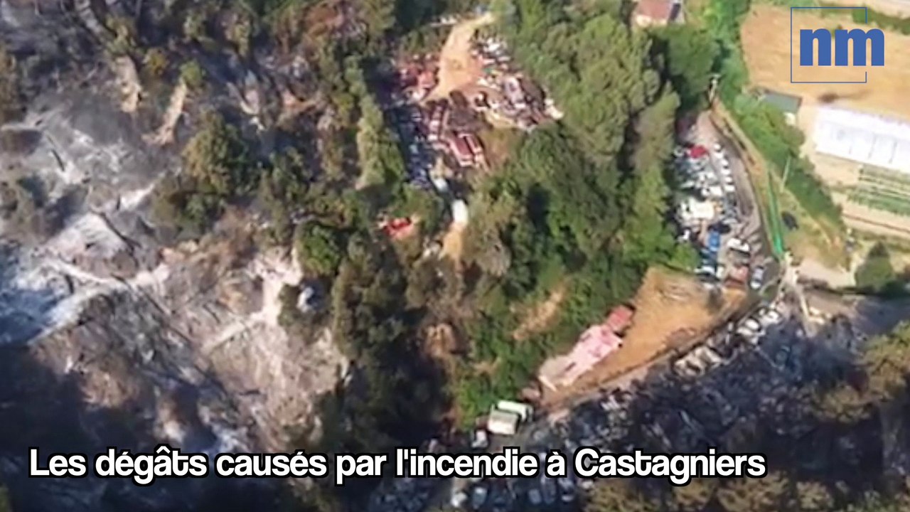 Incendie à Castagniers : les images aériennes des dégâts