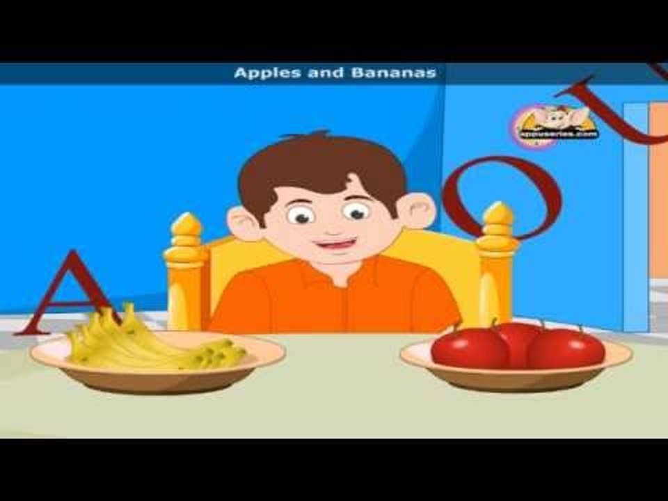 Apples N Bananas with Lyrics Nursery Rhyme‬ video Dailymotion