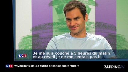 Roger Federer raconte sa gueule de bois après sa victoire à Wimbledon (Vidéo)