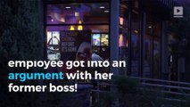 Ex-Taco Bell employee throws tea dispenser at former boss