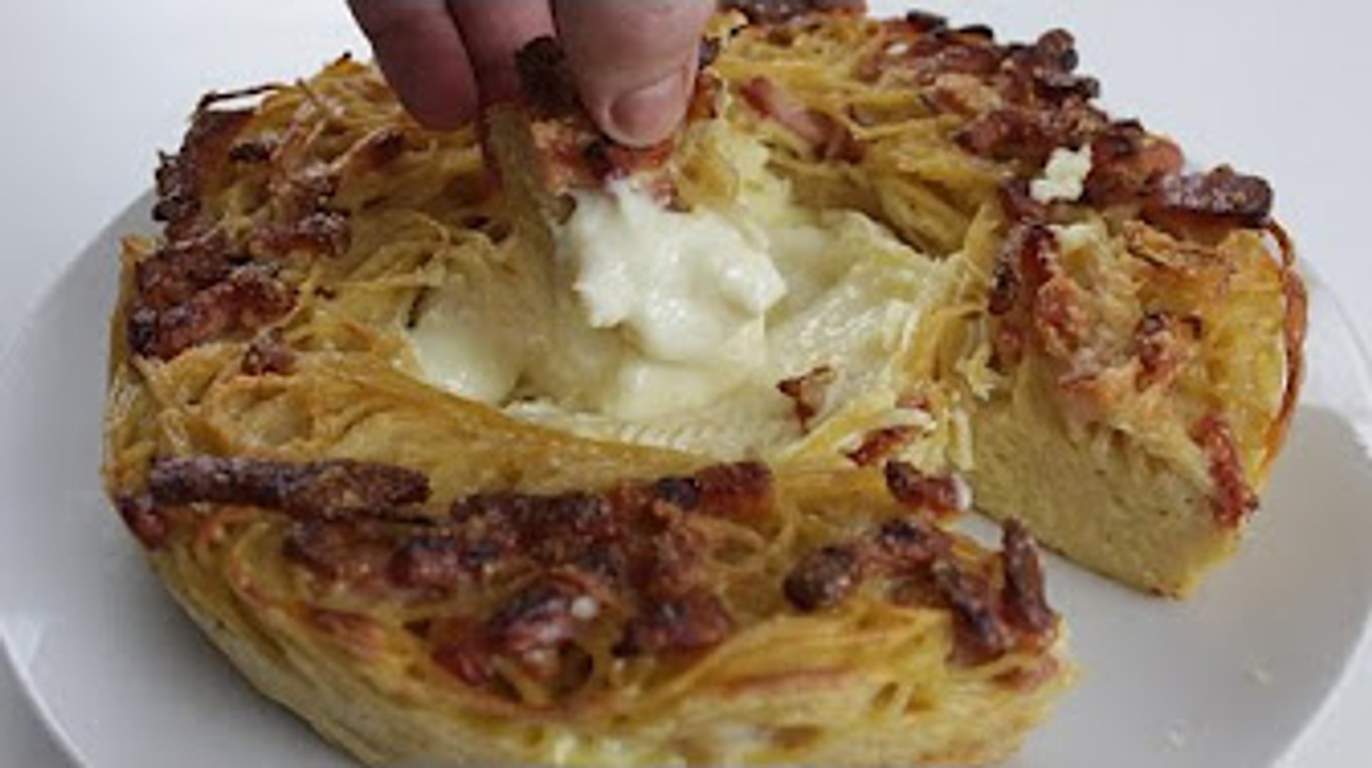 Recette Du Gateau Spaghetti A La Carbonara Video Dailymotion