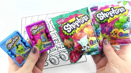 SHOPKINS Crayola Coloring Pages Sharpie | Season 4 - 5 pack Opening - Awesome Toys TV