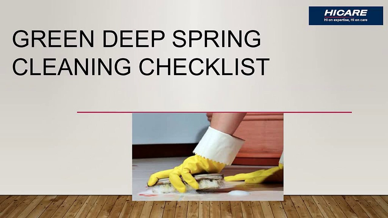 GREEN DEEP SPRING CLEANING CHECKLIST