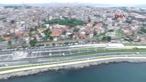 Istanbul'da Sağanak Yağış Avrasya Tüneli Havadan Görüntüleri