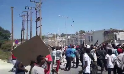 Protest Turns Violent at Moria Camp in Lesbos, Greece