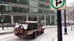 Montreal First Snow of the year creates back to back accident