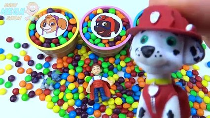 Лед крем чашки штабелирования Конфеты кегли сюрприз Игрушки лапа патруль эпизоды Узнайте цвета