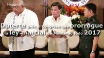 Presidente filipino pide al Congreso extender Ley Marcial en Mindanao