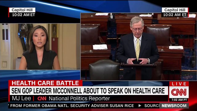 Mitch McConnell blames Democrats for Republican failure on Trumpcare