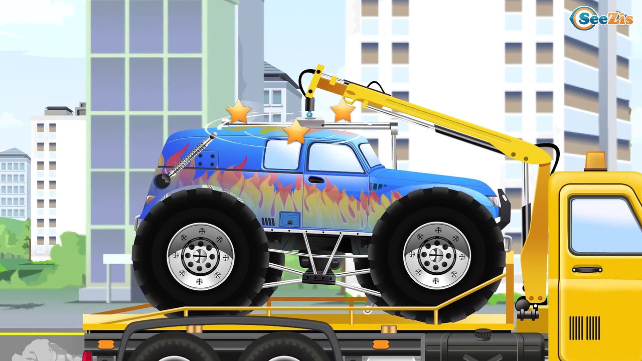 Monster Truck Chase | Monster Trucks For Kids Car Cartoon | New Trucks For Children