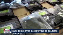 President Duterte turns over 3,000 pistols to soldiers