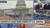 George & Laura Bush at U.S Capitol For Donald Trump Inauguration 1/20/17