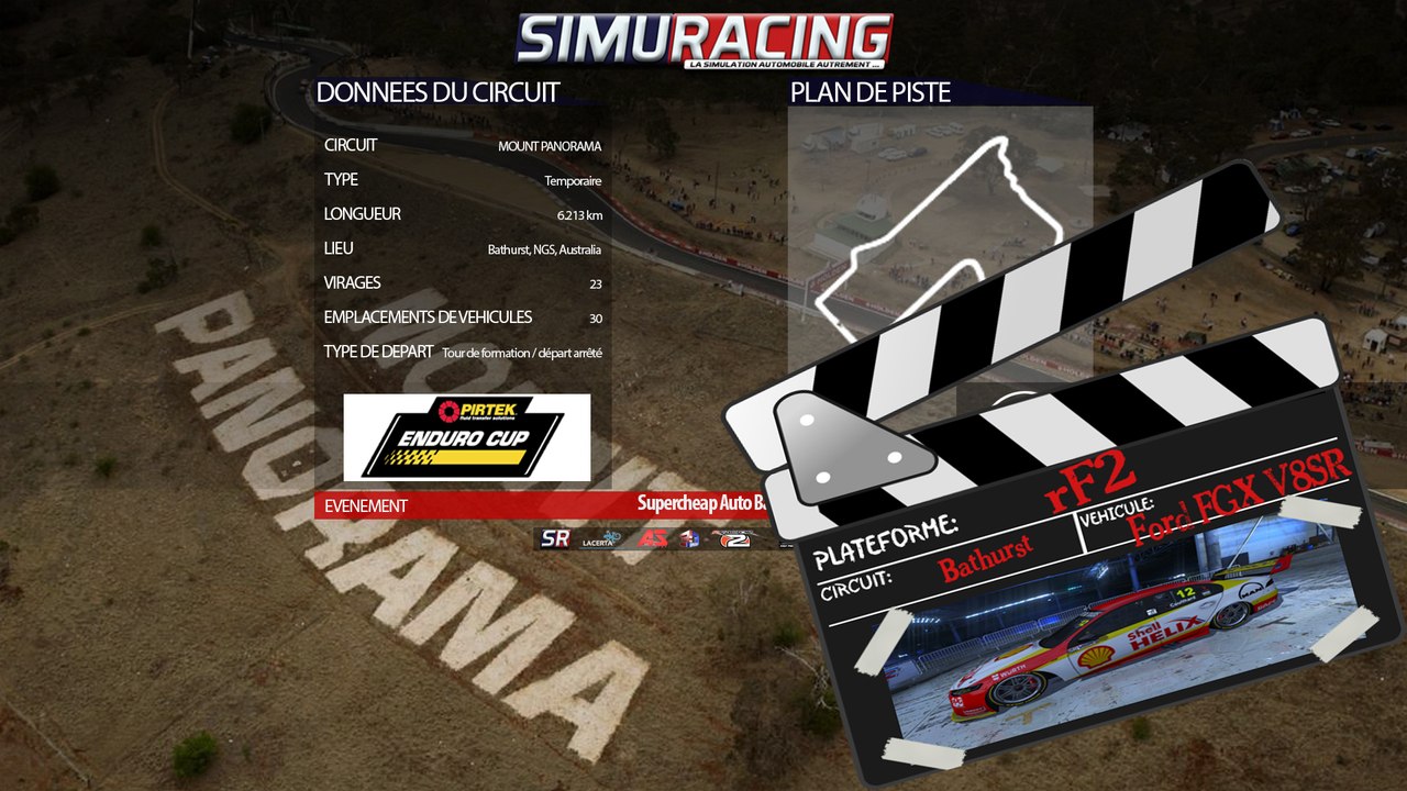 Tour de piste à Bathurst en Ford FGX V8SR sur Rfactor 2