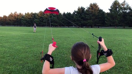 9 year old takes out father while power kiting