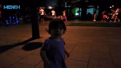 BABY MIZN ENJOYS THE EVENING AND MAKES NEW FRIENDS