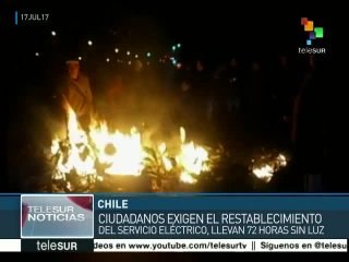 Chile: exigen el restablecimiento del servicio eléctrico en la capital