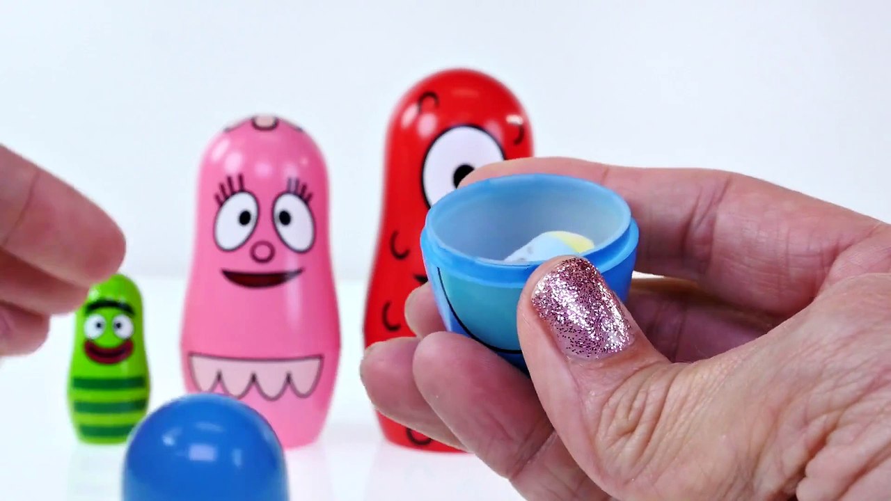 Yo Gabba Gabba STOP MOTION Play doh video --- Nesting Doll Toys Animation