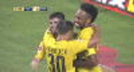 Aubameyang at the double as Dortmund beat Milan