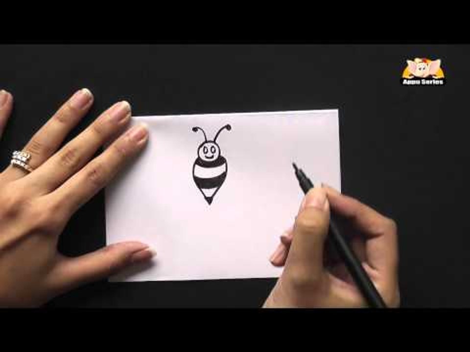 How to Draw A Cute Cartoon Bumble Bee