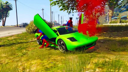 Politimann Tegnefilm Spiderman På Politibiler Bredde Sang For Barnas