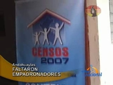 FALTARON EMPADRONADORES - ANDAHUAYLAS