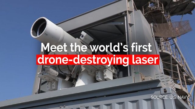 US Navy tests world's first drone-destroying laser