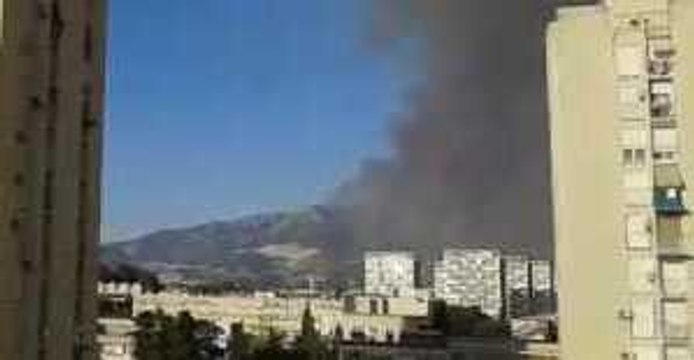 Sky Darkens with Smoke as Wildfires Rage in Split, Croatia