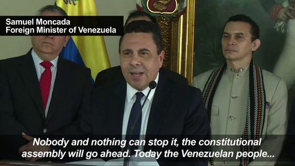 Venezuela says vote for constitution body going ahead
