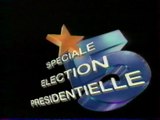 La 5 - 24 Avril 1988 - Pubs , teaser, reprise soirée électorale Présidentielle 1988