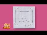 Write Block Style Alphabet 'Q'  - Arts & Crafts
