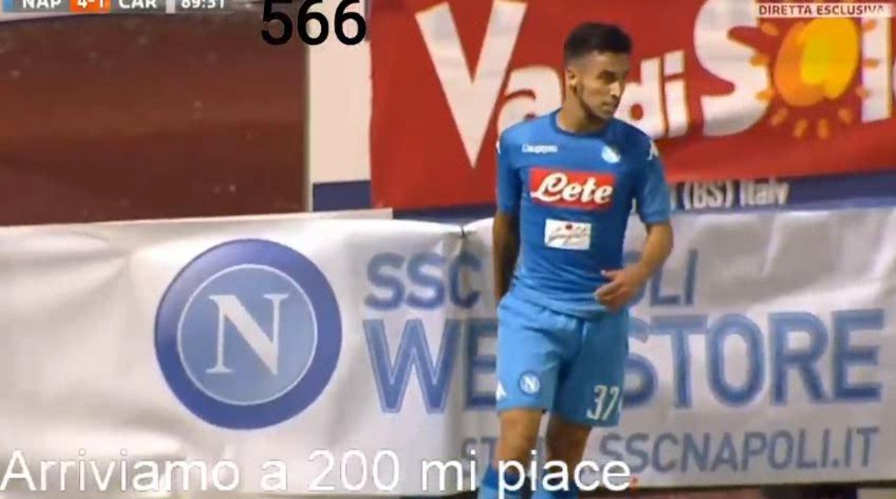 But de Adam Ounas Napoli vs Carpi 4-1 All Goals