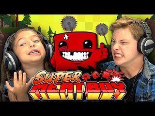 KIDS PLAY SUPER MEAT BOY (Kids React: Gaming)