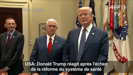 Donald Trump "déçu" de l'échec de sa réforme santé