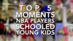 Top 5 Moments NBA Players School Kids Check out the best 100 dunks from the new-2016 NBA