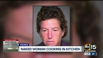 Police: Peoria woman returns home, finds naked intruder cooking in kitchen