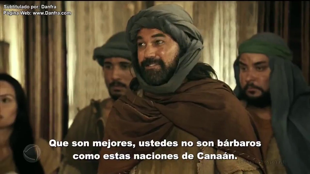 La tierra prometida cap 234 y cap 235 en español. Un rey cananeo y sus generales llegan al campamento hebreo simulando ser miembros de una tribu nómade del desierto. Lo acompaña el hijo de la sacerdotisa Cosby que quiere venganza