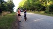 2 Giant Schnauzers Sitting While a Truck Drives By - Dog Obedience -