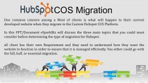 Hubspot COS Migration Process | Custom-Hubspot-COS-Development